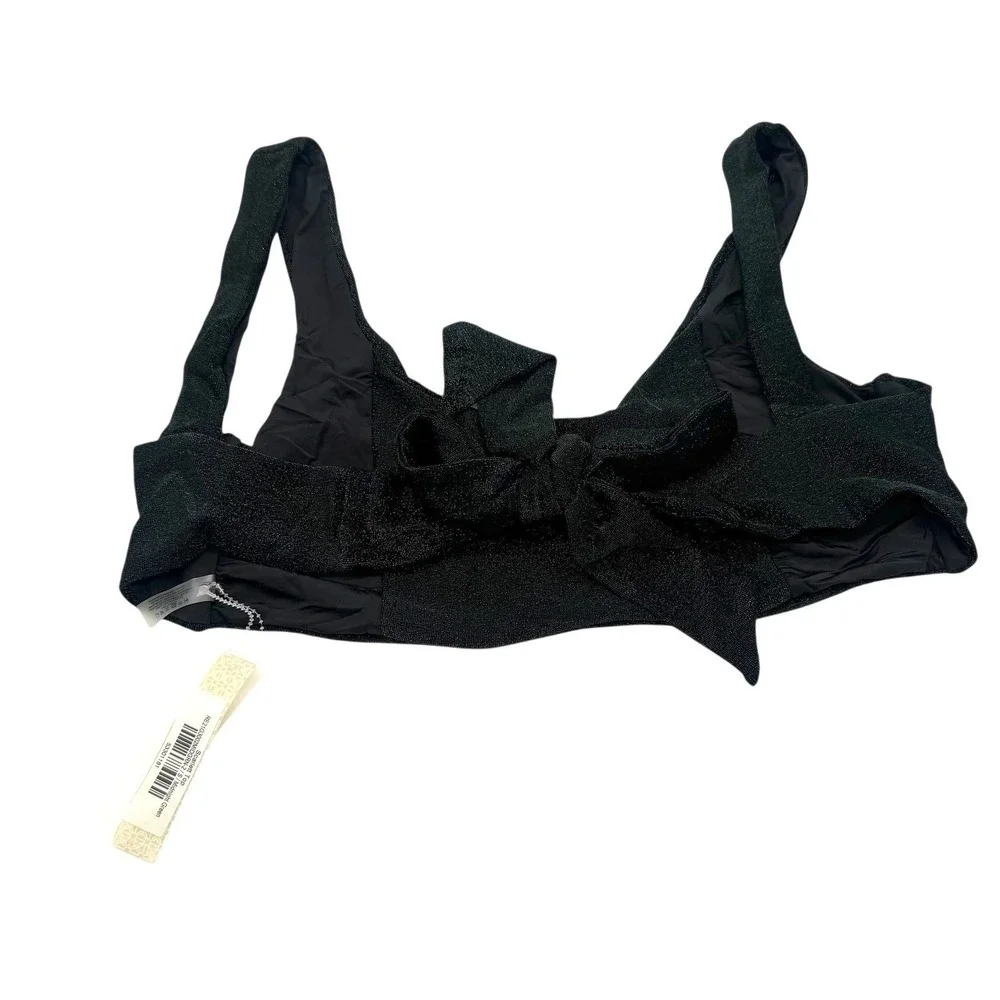 Devon Windsor Scarlett‎ Top Elsa Bottom Bikini Set Midnight Green Metallic M